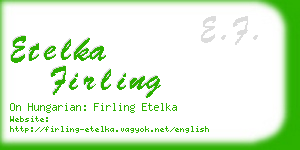 etelka firling business card